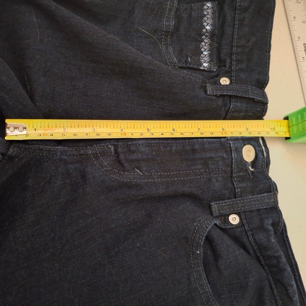 Levi's 505 Straight Leg Jeans Dark Wash Embellished Pockets Women's‎ 8S - Picture 11 of 11
